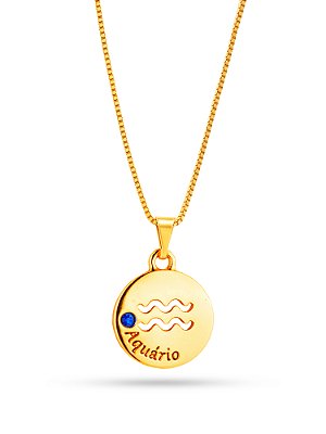 Corrente Aquário - banhado a ouro 18k