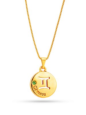 Corrente Gêmeos - banhado a ouro 18k