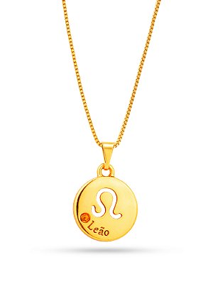 Corrente Leão - banhado a ouro 18k