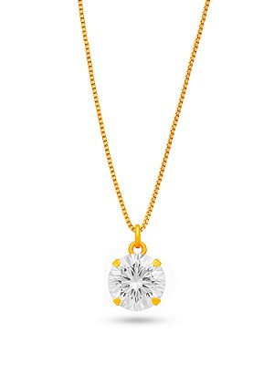 Colar diamante ponto de luz - banhado a ouro 18k