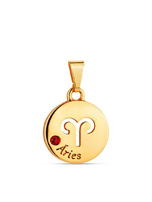 Pingente signo Áries 1,5 x 1,5 cm - banhado a ouro 18k