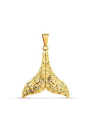 Pingente Rabo de Baleia - banhado a ouro 18k