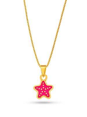 Corrente estrela - banhado a ouro 18k