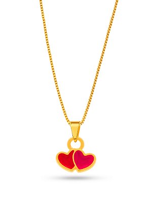 Corrente corações - banhado a ouro 18k