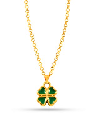 Corrente trevo - banhado a ouro 18k