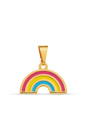 Pingente arco-íris - banhado a ouro 18k