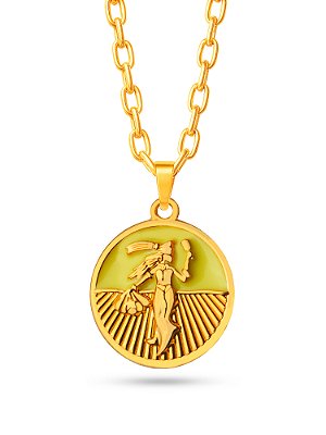 Corrente Oxum amarelo - cadeado - banhado a ouro 18k