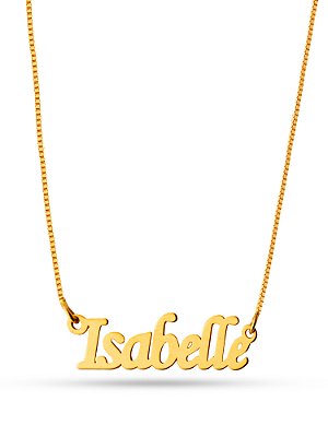 Colar com nome - veneziana - banhado a ouro 18k