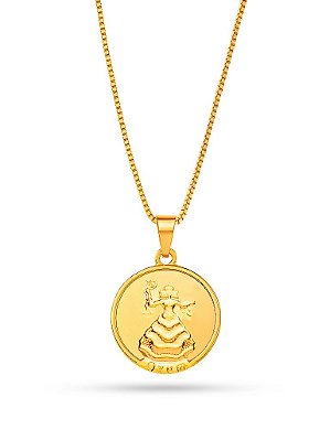 Corrente Oxum - veneziana - banhado a ouro 18k