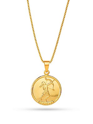 Corrente Oxossi - veneziana - banhado a ouro 18k