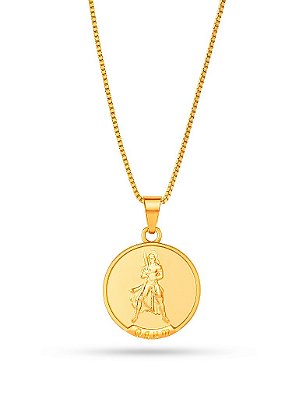 Corrente Ogum - veneziana - banhado a ouro 18k