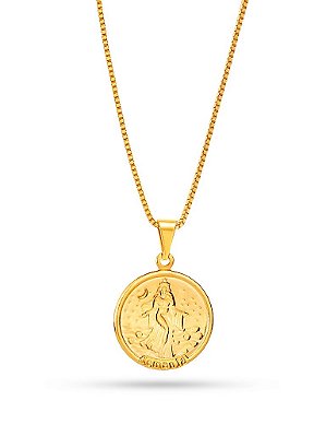 Corrente Iemanjá - veneziana - banhado a ouro 18k