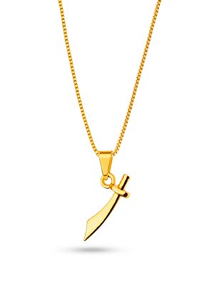 Corrente Espada de Iansã - veneziana - banhado a ouro 18k