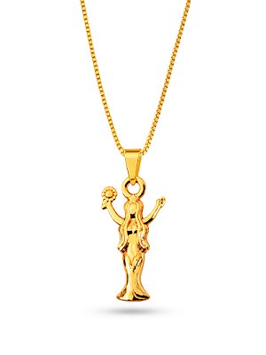 Corrente Iemanjá - veneziana - banhado a ouro 18k