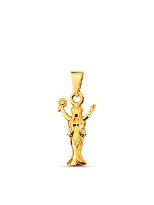 Pingente Iemanjá 2,0 x 1,0 cm - banhado a ouro 18k