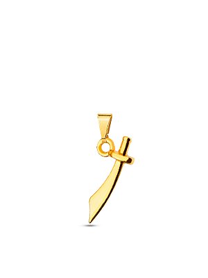 Pingente Espada de Iansã 1,9 cm - banhado a ouro 18k