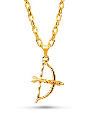 Corrente Ofá de Oxossi G - banhado a ouro 18k