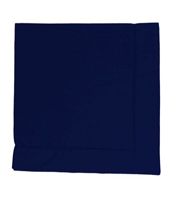 Guardanapos Azul de Linho Ponto Ajour Kit com 20