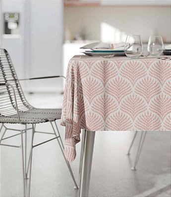 Toalha de Mesa Retangular Ramos Coloridos 10 Lugares Sob Medida