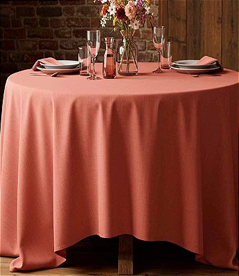 Toalha de Mesa Rosa Redonda Sob Medida Oxford