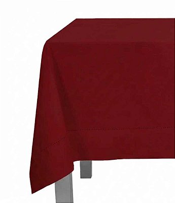 Toalha de Mesa Vinho Quadrada Ponto Ajour Sob Medida