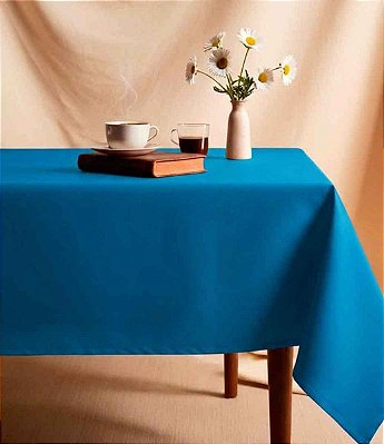 Toalha de Mesa Azul Royal Quadrada Sob Medida Oxford