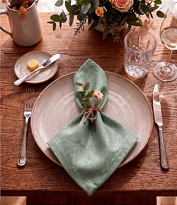 Guardanapos de Tecido Verde Menta Kit com 10