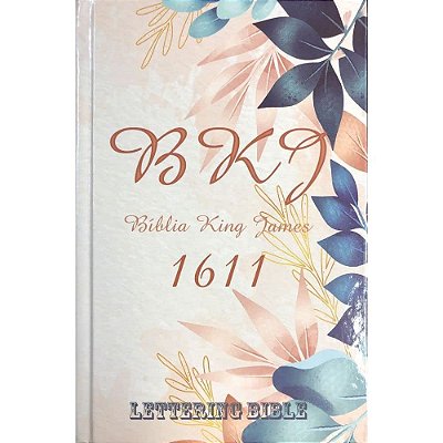 Bíblia Slim - King James 1611- Lettering Bible - Capa Dura - Flores - BL083