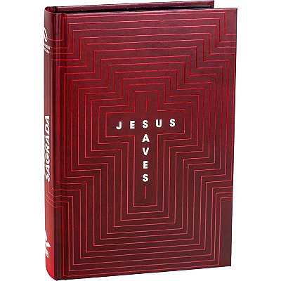 Bíblia Sagrada JESUS SAVES - NAA - Letra Grande - Capa Dura - Vermelha