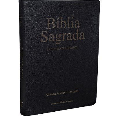 Bíblia Sagrada - Letra Extragigante - Com Índice Lateral - Edição com Letras Vermelhas - Revista e Corrigida - Preta