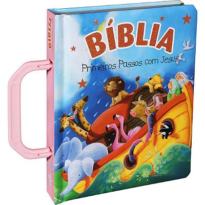 Bíblia Primeiros Passos Com Jesus - Maleta - Rosa