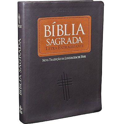 Bíblia Sagrada - NTLH - Letra Extragigante - Com Índice Lateral - Marrom