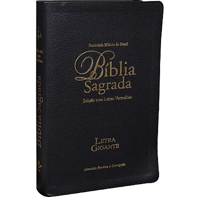 Bíblia Sagrada - ARC - Letra Gigante - Índice Lateral - Edição Com Letras Vermelhas - Preta
