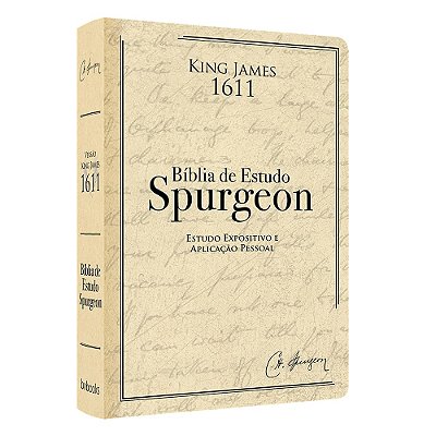 Biblia de Estudo Spurgeon - King James 1611 - Bege