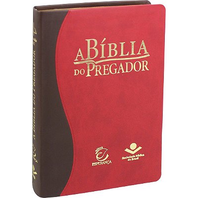 A Bíblia Do Pregador - Revista e Corrigida - Média - Marrom/Vermelha