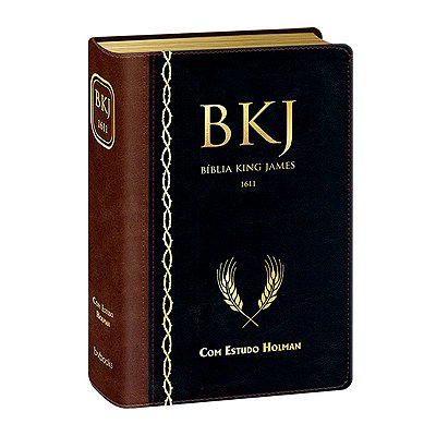 Bíblia de Estudo King James 1611 - Com Estudo Holman - Marrom/Preto