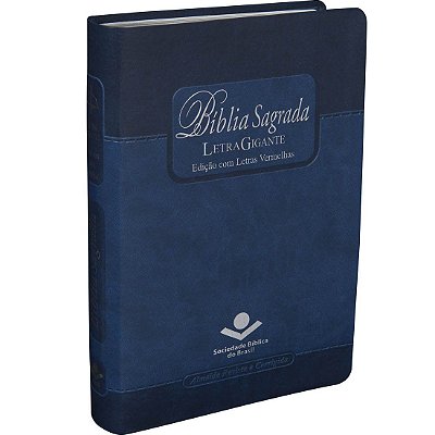 Bíblia Grande - Letra Gigante e Índice - Revista e Corrigida (Azul)