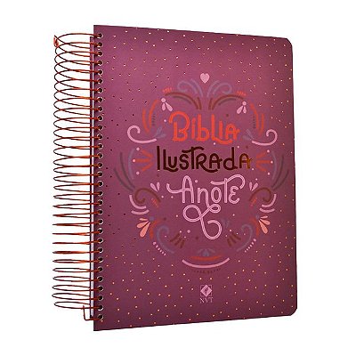 Bíblia Ilustrada Anote NVT - Espaço Para Anotações - Capa Dura Espiral - Rosa Brilhante