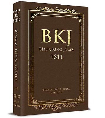 Bíblia King James 1611 - Concordância e Pilcrow - Luxo Marrom - BL038