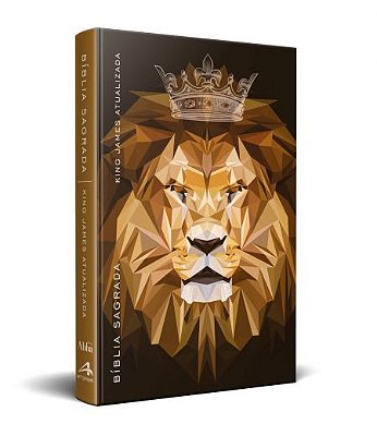 Bíblia King James Atualizada - KJA - Slim - Capa Semi-luxo - Leão Geométrico