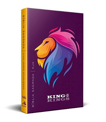 Bíblia King James Atualizada - KJA - Slim - King of Kings - Capa Semi Luxo - Leão Color