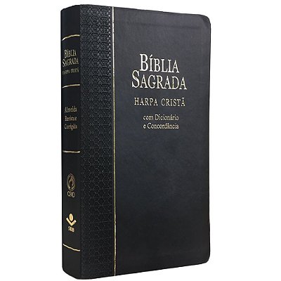 Bíblia Sagrada - Harpa Cristã - Com dicionário e Concordância - Preta