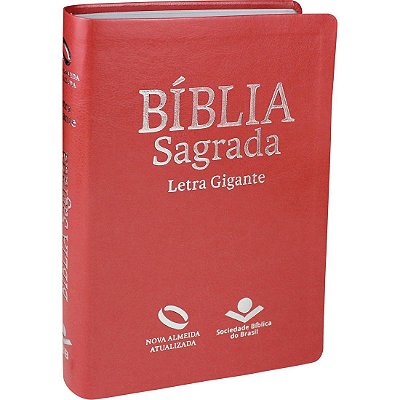 Bíblia Sagrada - Letra Gigante - Indice Lateral - Nova Almeida Atualizada / NAA - Luxo Pêssego