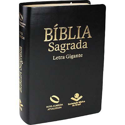 Bíblia Sagrada - Letra Gigante - Indice Lateral - Nova Almeida Atualizada / NAA - Luxo Preto
