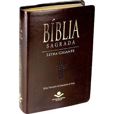 Bíblia Sagrada - Letra Gigante- com índice lateral - NTLH - Marrom Nobre
