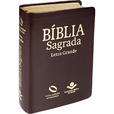 Bíblia Sagrada - Letra Grande - Indice Lateral - Nova Almeida Atualizada / NAA - Luxo Marrom