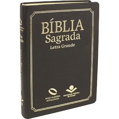 Bíblia Sagrada - Letra Grande - Indice Lateral - Nova Almeida Atualizada / NAA - Luxo Preta