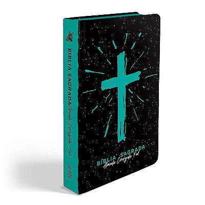 Bíblia Sagrada ACF - Cruz Tiffany - Letra Grande - (Borda Redonda e Lateral Pintada)
