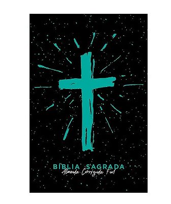 Bíblia Sagrada ACF - Cruz Tiffany - Letra Grande - Borda Redonda e Lateral Pintada