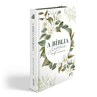 Bíblia Sagrada ACF - Magnólia Branca - Letra Grande - (Borda Redonda e Lateral Pintada)
